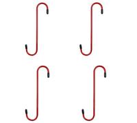 Colgador de pinza de freno de servicio de disco de suspensión Ganchos de pinza de freno Herramienta de reparación automotriz Gancho en forma de S(4PCS-Red)