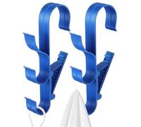 Colgador de poste de piscina - Ganchos de piscina para postes | Soporte de almacenamiento de equipo junto a la piscina para hojas, rastrillos, redes de aterrizaje, toallas, varillas telescópicas