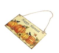 Colgador de puerta de Acción de Gracias, decoración de pared, placa colgante de madera, letrero para