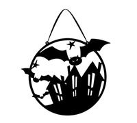 Colgador de puerta de Halloween, con texto en inglés «The Witch Is In» con palabras negras, decoración de Halloween para el hogar, fiesta, porche delantero, decoración al aire libre