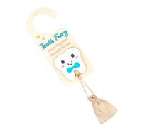 Colgador De Puerta Del De Los Dientes En Madera | Caja para Dientes Perdidos con Ranura para Monedas - Caja de Recuerdo de Madera con Bolsita, Souvenir para Niños y Niñas Decoración del Hogar