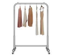Colgador de ropa de pie libre de acero inoxidable colgante de ropa en ruedas Organizador de armario portátil para dormitorio Sala de estar Oficina Uso en el hogar Ropa de servicio pesado Solución de a