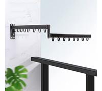 Colgador de Ropa Plegable montado en la Pared, Estante de Secado multifunción para balcón al Aire Libre, Colgador de Ropa Plegable Invisible retráctil