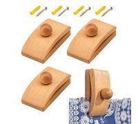 Colgador de tapiz, 4 piezas de decoración de pared de edredón de madera, clip de tapiz rústico versátil, solución para colgar mantas, decoración estética de habitación para el hogar, lugar de trabajo