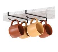 Colgador De Tazas Para Armario De Cocina - Pack De 2 | Soporte Para Tazas Bajo Estante | Organizador Colgante Para Armarios | Ganchos Para Colgar Tazas Y Utensilios | Instalación Sin Tornillos
