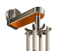 Colgador de utensilios de cocina - Soporte de herramientas colgante | Soporte de herramientas de cocina de aluminio | Ganchos para ropa que ahorra espacio | Estante multiusos con ventosa giratoria de