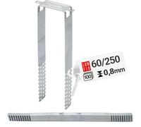 Colgador directo 60/250 mm para pladur perfil CD 60/27 soporte techo acero galvanizado 0,8 mm fijación estructura metálica suspensión U montaje profesional 100 Uds. Lun Fix