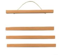 Colgador magnético para pósteres, madera de haya maciza de 21/31/51 cm, marco minimalista para decoración de pared para obras de arte, pinturas, impresiones, fácil de colgar con cuerda de cuero (51 cm