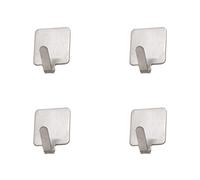 Oryx Hogar Colgador adhesivo inoxidable pequeño – Blister 4 unidades
