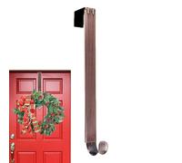 Colgador para corona de puerta delantera: evita arañazos en la superficie rápidamente, parte trasera acolchada de metal sobre gancho, 12 pulgadas de largo + perfil delgado de 1,5 mm, acero con recubri