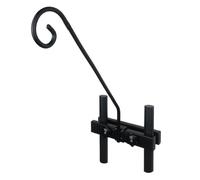 Colgador para plantas para exteriores: metal tratado contra la intemperie, soporte de carga equilibrado, alcance de gancho extendido, brazo de soporte decorativo | Macetas colgantes cerca de escaleras