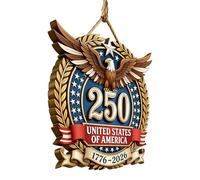 Colgador para Puerta 250º Aniversario de EE.UU. | Placa de Puerta Rústica Patriótica 250 Aniversario - Cartel de Bienvenida - para Hogar, Interior, Exterior, Ventana, Porche, Patio, Garaje