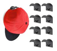 Colgador para Sombreros de Pared,8pcs Colgador de Sombreros Colgador Gorras Ganchos Autoadhesivos Montado en Pared Colgador de Gorras para Varios Sombreros Auriculares Collares llaves