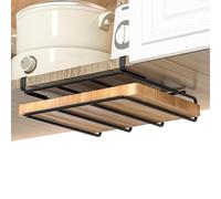 Colgador para tabla de cortar, organizador de tablero de gabinete, colgador multiusos para tabla de cortar con gancho para papel de cocina, trapo, tapa de olla