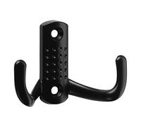 Colgador Perchero JASMIN negro 47,5 x 70 x 25 mm Distancia Agujeros 32 mm 2-fach Gancho Toallero de SO-TECH