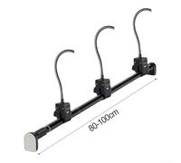 Colgador telescópico para plantas de Navidad, diseño plano plegable con juntas de acero resistentes a la corrosión, soporta 50 libras para uso estacional (80-100 cm)