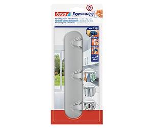 Colgador triple cromado tesa Powerstrips + 4 tiras