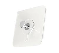 Colgadores de cuadros sin clavos - Paquete de 10 ganchos de pared adhesivos para marcos, toallas, abrigos, bolsos | Ganchos adhesivos sin clavos que soportan hasta 5 kg | Perchas transparentes de pare