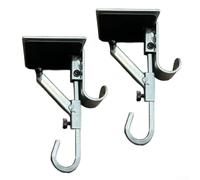 Colgadores de manto de doble gancho para medias y guirnaldas, soportes ajustables de hierro fundido con almohadillas protectoras de goma, estabilidad segura para decoración navideña de hasta 20 libras