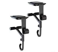 Colgadores de manto de doble gancho para medias y guirnaldas, soportes ajustables de hierro fundido con almohadillas protectoras de goma, estabilidad segura para decoración navideña de hasta 20 libras