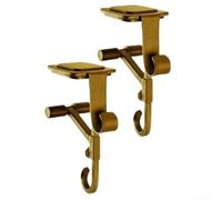 Colgadores de manto de doble gancho para medias y guirnaldas, soportes ajustables de hierro fundido con almohadillas protectoras de goma, estabilidad segura para decoración navideña de hasta 20 libras