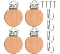 Colgadores de pared para colcha, juego de abrazaderas de tapiz floral de madera
