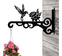 Colgadores De Plantas Para Exterior - de aves silueta resistente con diseño de colibrí | Soportes Colgantes Metálicos Para Plantas De Exterior,Para porche balcón valla ventana patio techo