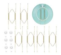 Colgadores de Platos de Pared Invisibles,6 PCS Soportes de Exhibición de Platos + 6 Ganchos Decorativos Colgadores de Placa de Pared Resorte en forma de W Colgadores para Colgar 10 Pulgadas