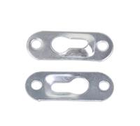 Colgadores metálicos para cuadros orificio, 20 soportes de placas colgantes metal con forma cerradura, color plateado, 44 mm x 16 mm