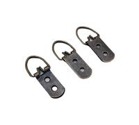 Colgadores metálicos triangulares para cuadros, Perchas triangulares for marcos de fotos con anilla en D, paquete multicolor de 100 unidades(Bronze)