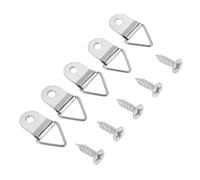 Colgadores para cuadros 50 unids/set de perchas marco fotos Metal con tornillo, gancho for colgar , anillo triangular(Silver)