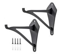 Colgadores para plantas al aire libre - Juego de dos macetas colgantes, ganchos de soporte decorativos, soporte de pared duradero, metal resistente, comederos de pájaros, campanillas de viento