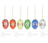 Colgadura Huevos Pascua con Flores (6) H = Aprox. 2,5 CM Decoración Arbustos