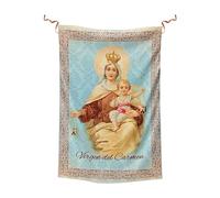 Colgadura Virgen del Carmen. Decoración religiosa 70x100 cm.|100x150 cm. | E&B PORRAS (100x150 cm.)