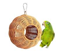 Colgando Bird House, Outdoor Parrot Shelter Nest Box, Ventilated Design with Easy Clean, Sturdy Wooden Bird Nesting Habitat, Garden Shelter with Classic Style, Birds House for Trees Balcony