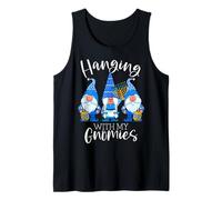 Colgando con mis gnomos Hanukkah Gnomos judíos Janucá Camiseta sin Mangas