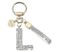 Colgante 1 Letra Diamante, Llavero Letra L, Llavero Mujer, Llavero Brillante, Charm Bolso Elegante