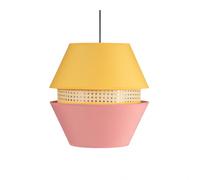 Abrila Trajano Rosa / Amarillo - Colgante Moderno 1Xe27 35 Cm