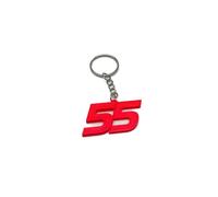 Colgante 5 Carlos Sainz CS55 F1, llavero piloto de Fórmula 1, llavero F1, gadget Fórmula 1 para llaves de coche, abreviatura del nombre del piloto de F1, multicolor, Keychain