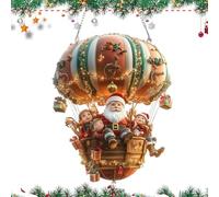 Colgante acrílico 2D | Decoración colgante de acrílico plano de Papá Noel, decoración de interiores de fantasía, arte de captura de luz solar para jardín, patio, dormitorio, comedor, sala de estar