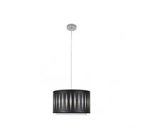 Colgante alexandra 1xe27 cromo/madera negra regx30x30 cm