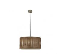 Colgante alexandra 1xe27 cuero/madera oscura regx40x40 cm