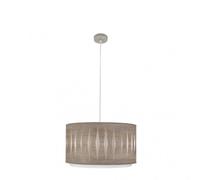 Colgante alexandra 1xe27 niquel/madera gris regx40x40 cm