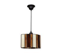 Colgante alqueria 1xe27 negro/beis/marron regx22x28 cm