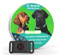 Colgante Antipulgas y Garrapatas para Perros - Protección Natural sin Químicos - Alternativa al Collar Recargable(Black)