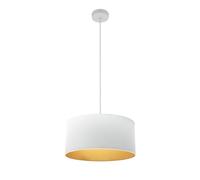 Colgante anuska 1xe27 blanco/blanco-oro regx40x40 cm