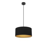 Colgante anuska 1xe27 negro/negro-oro regx40x40 cm