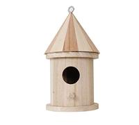 Colgante Bird House - Patio trasero de la casa de pájaros de artesanía para niños, resistente a la intemperie al aire libre pajarera | Pajareras de madera ventana de jardín, pajarera decoración al
