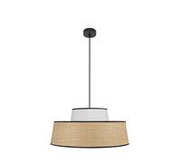 Colgante blanco/natural modelo JIA de 1luz FABRILAMP