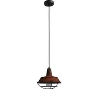 Colgante Braun Antiguo Ø25cm Parrillas Negro E27 Péndulo Luz Hecho a Mano